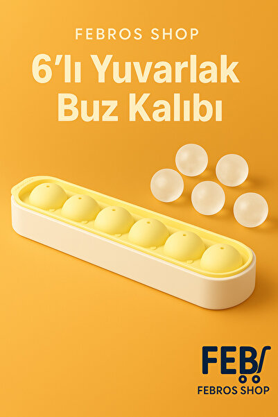 Febros 6 Sıralı Sarı Silikon Yuvarlak Buz Kalıbı – Kahve, İçecek, Kokteyller ...