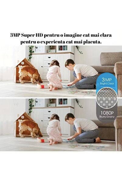 OEM Indoor Baby Monitor Camera, 3MP (2K) Wi-Fi, Pan/Tilt, Night Vision, Two-Way Audio, White