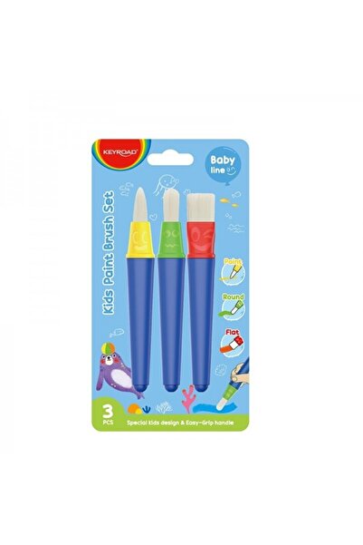KEYROAD Baby Line Brush with Reservoir KR972329, round/flat tip, for children...