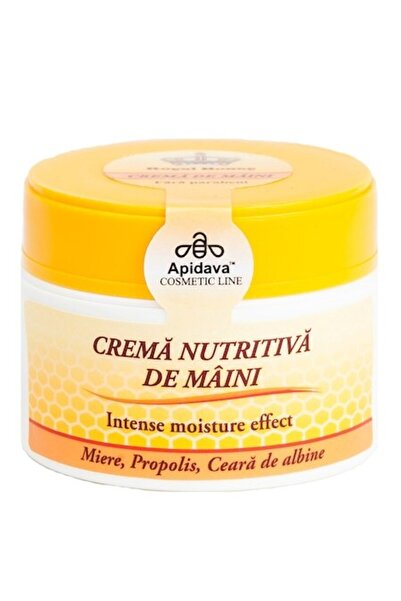 Apidava Cosmetic Line Crema nutritiva de maini Apidava cu miere, propolis si ceara de albine, 50 ml