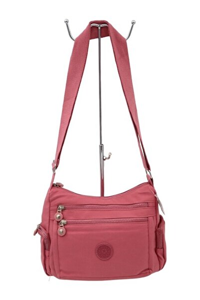 OEM Geantă crossbody pentru femei, 27x20x10 cm, compartimentată, ușoară N-52 roz