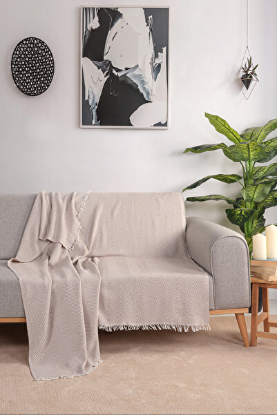 Babada Home غطاء سرير بنمط عظم السمك مقاس 155×190 سم