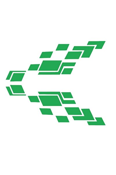 Oracal Set 2 stickere, rezistente, pentru laterale, model patrate, 40cm, verde