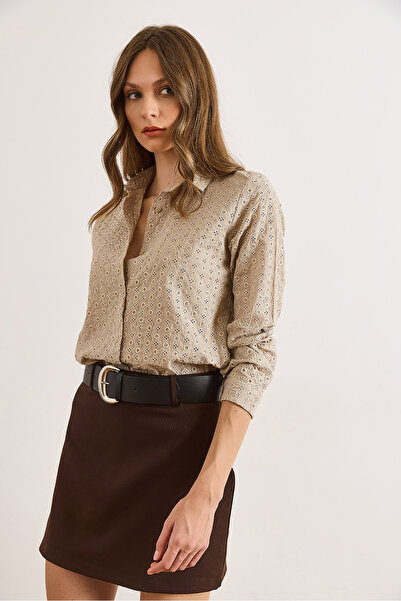 Olalook Women's Mink Regular Fit Fisto Shirt Gml-19001332