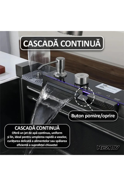 NEXTLY Prestige Gold Smart Kitchen Sink Set with Digital Display & Advanced Features