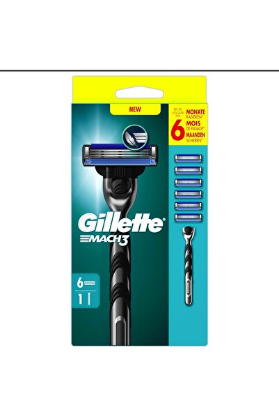 Gillette Mach3 Aparat de ras + 6 rezerve