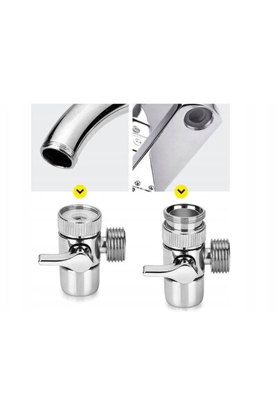 verk group Set coloana de dus Verk Group, universala, 2 functii, crom, 10.5x6.5cm, furtun 130cm