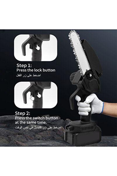 Snooe 6-inch mini chainsaw, including a toolbox for pruning trees