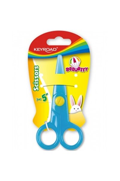 KEYROAD Kids Scissors KR970962, 13.0 cm, plastic, for preschoolers, assorted colors, blister