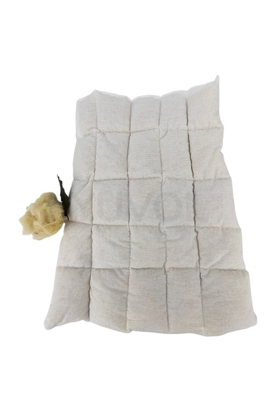 YUVOL 100% Natural Unwashed Sheep Wool 37X37 cm Handmade Back, Abdominal and Chest Pad for Adults