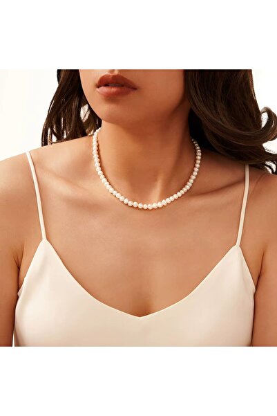 delis Lantisor argint 925, JW1708, model choker cu perle, placat cu aur