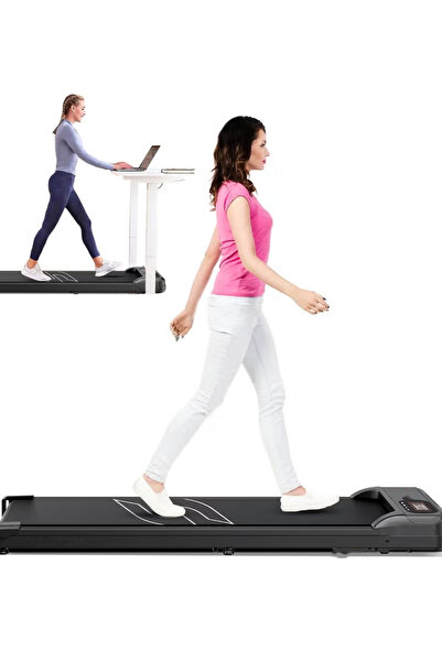 WAKYME Home Use Walking Pad Treadmill Compact, Ready to Use Shock Absorption LED Display Manual Incline