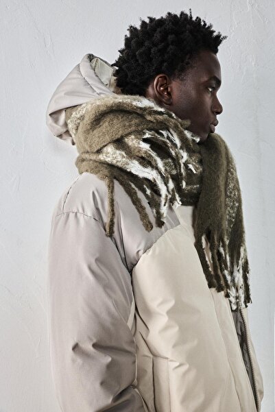 Pull & Bear Çizgili püsküllü atkı