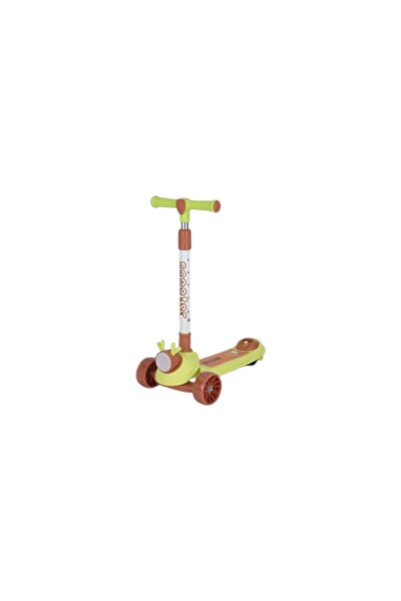 Toysea Kids Foldable Kick Scooter with Flashing PU Wheels, Adjustable Handlebar & One Click Folding