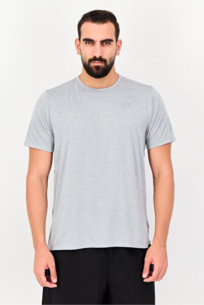 New Balance Men Sportswear Fit Short Sleeve Outdoor T Shirt, Grey