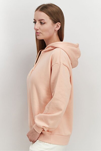 Puma Women Hooded Neck Winterized Sweatshirt, Peach Parfait