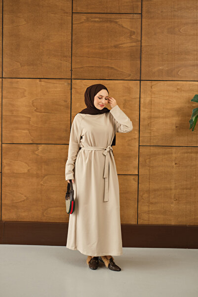 LOCCO Women's Arma Detail Dress Cream