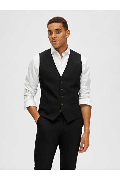 SELECTED Weste Klassischer Wollgemisch