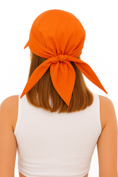 CapZone Women's Tie-Up Hat |   Bandana Summer Hat Orange