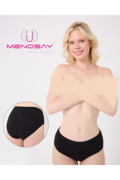 MENOSAY Απλό μαύρο γυναικείο εσώρουχο 4 τεμαχίων