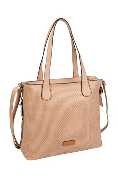 OEM Elegant practical women's bag, faux leather - Apricot
