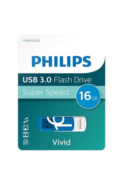 Philips Vivid Series 16Gb USB 3.0 Super Speed Flash Memory (Fm16Fd00B/00)