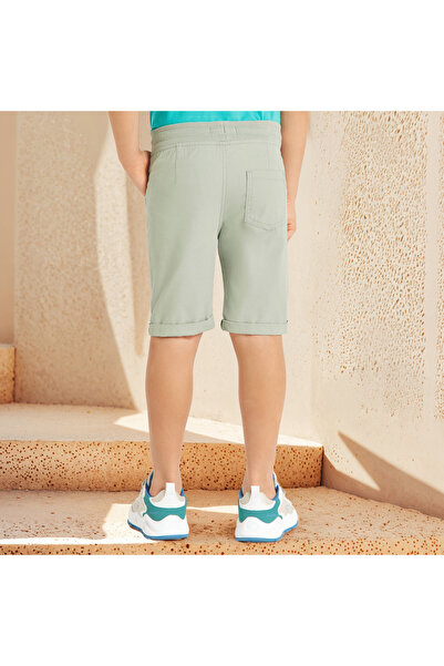 Juniors Solid Shorts with Drawstring Closure and Pockets