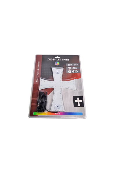 PARADOX SINCE 1992 Cruce iluminata 62 LED cu 7 culori RGB, cu efecte dinamice si lumini statice 12-24V
