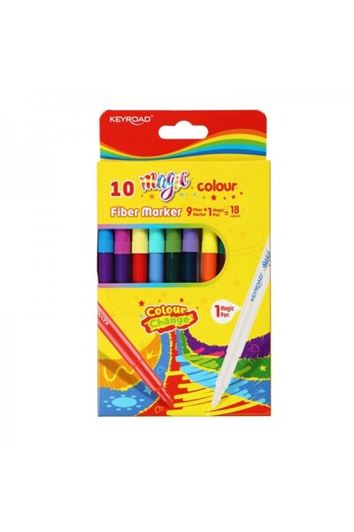 KEYROAD Markere cu schimbare de culoare KR972227, 9 markere + 1 stilou magic ...