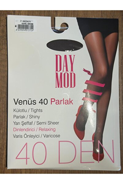 DAYMOD ÇORAP Daymod Venus 40 Denier Shiny-Medium Thick Pantyhose (Brown)