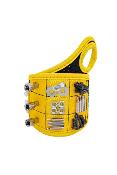 NEXTLY Magnetic Wristband with 9 Powerful Magnets and 4 Non-Metallic Tool Pockets