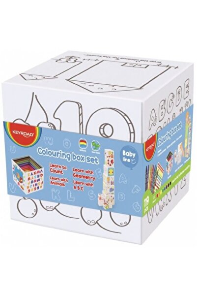 KEYROAD Κουτιά ζωγραφικής Baby Line KR972353, 10 κουτιά, 8 κηρομπογιές, αυτοκ...