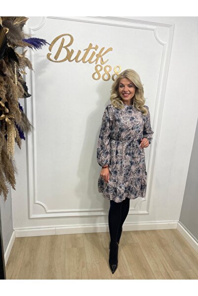 Butik888 Rose Printed dress