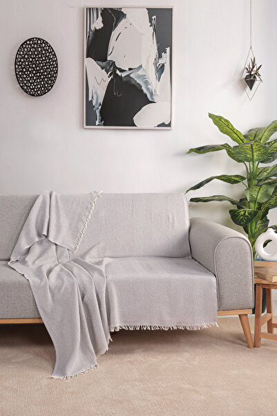 Babada Home غطاء سرير بنمط عظم السمك مقاس 155×190 سم