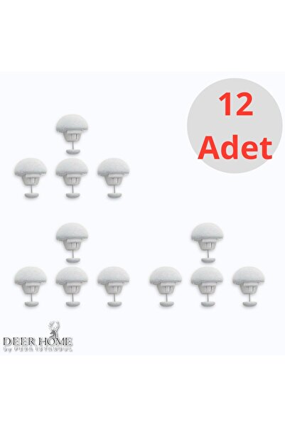 Pera İstanbul Practical 12-Piece Mushroom Shaped Quilt Fixing Pin Button Clip Sheet Duvet Cover Fixer