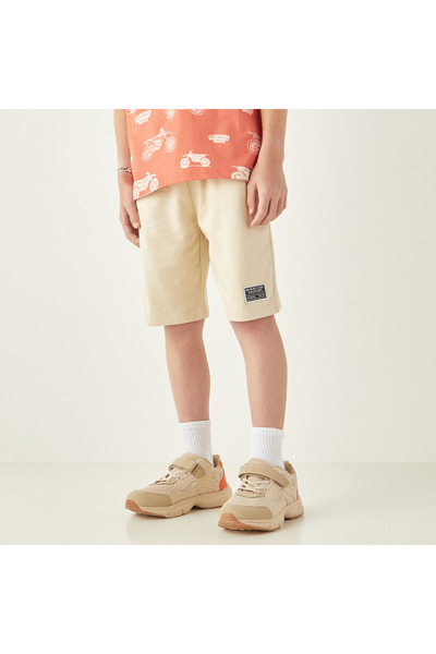 Juniors Solid Shorts with Pockets and Drawstring Closure