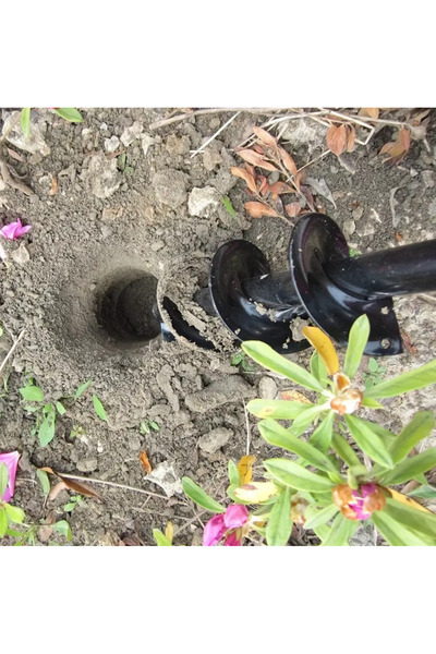 zola Garden spiral drill, compatible with drill, for holes in the ground, steel, 30x10 cm