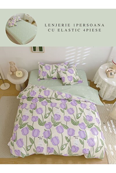 CHIRASO CHIRASO Bedding, Finet, 1 person, 4 Pieces, ELASTIC Sheet 140x200cm, Cover 155x200, 2 Pillowcases