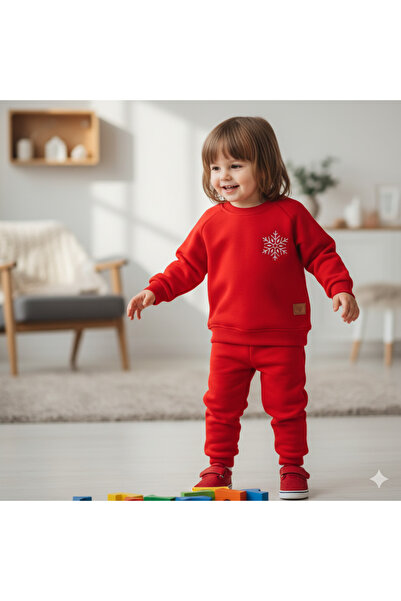 Asyaden Baby Baby Girl Girl Child Baby Boy Boy Child 2/5 Years Old Snowflake Printed New Year 2-Piece Bottom Top Set