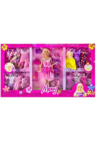 OEM S-Toys play set, doll with 15 dresses, accessories, blonde, 30 cm