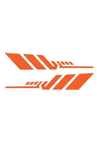 Oracal Set 2 stickere decorative, laterale auto, 40cm, portocaliu