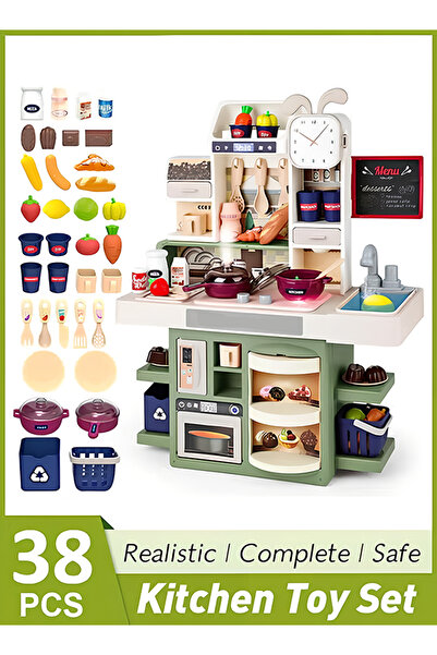 Generic مجموعة ألعاب المطبخ للأطفال، 36 قطعة من مجموعة ألعاب المطبخ التظاهري ...