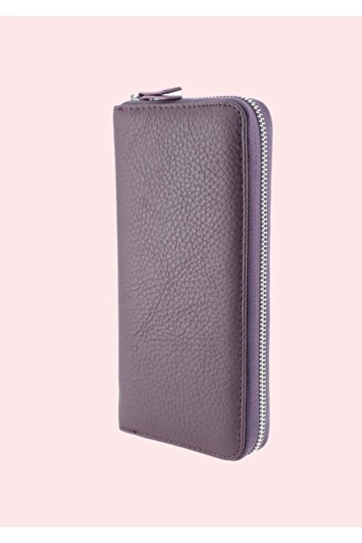 HASSION - Women's wallet made of genuine leather B02 violet