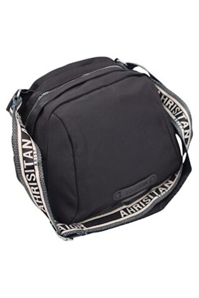 OEM Γυναικεία υφασμάτινη τσάντα χιαστί, ρυθμιζόμενο λουράκι, R1929 μαύρη