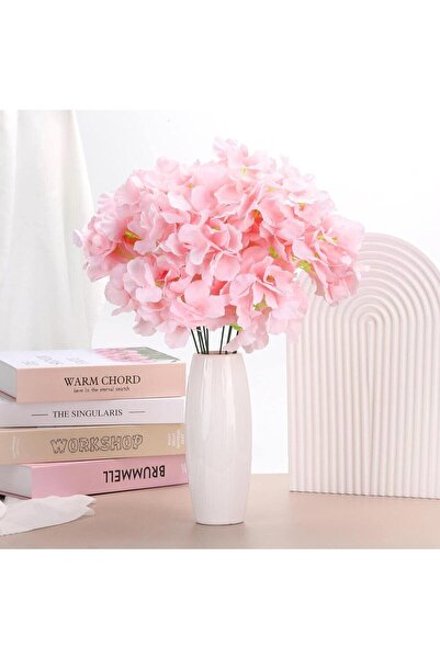 DEFNE DECOR Yapay Çiçek Ortanca Demeti 5 Dallı 50 cm Pembe