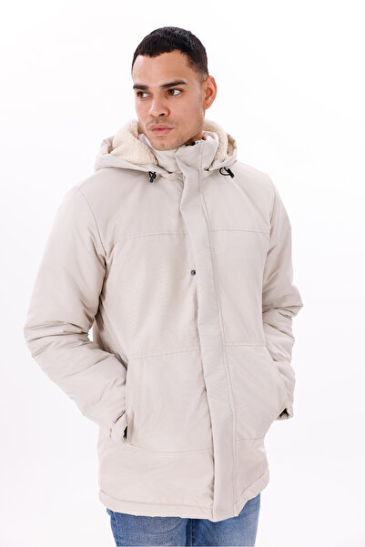 freemen Men's Fleece Fur Removable Hood Water and Windproof Hooded Winter Coat & Jacket & Parka