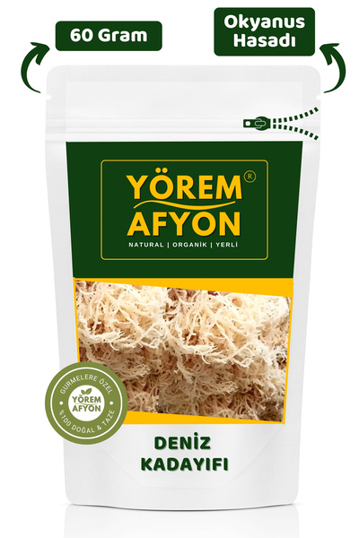Gülçehre Yörem Afyon Tropik Okyanus Hasadı Deniz Kadayıfı, Irlanda Yosnu, Sea Moss {chondrus Crispus} | 60gr.
