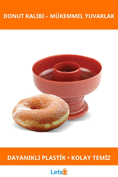 Letsii قالب دونات عملي ومتين لصنع الدونات الطازجة واللذيذة