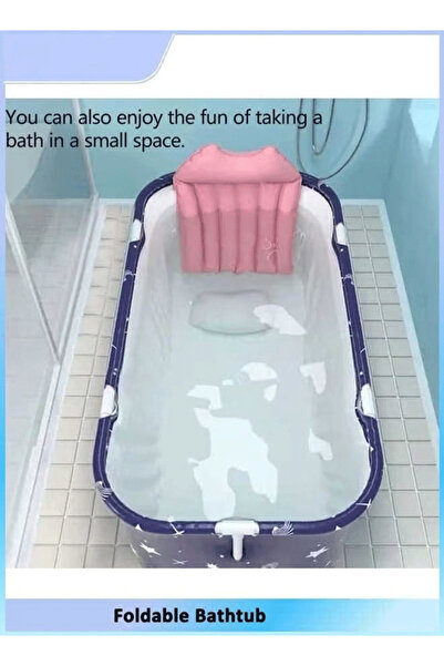 Generic Extra Large Foldable Bathtub Freestanding Soaking Bathing Tub