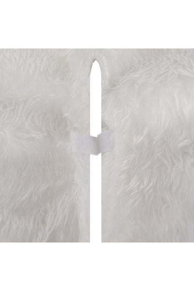 zola Christmas tree mat, fluffy white, velcro fastening, 90 cm
